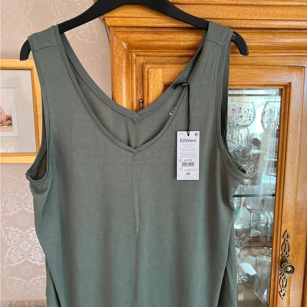 Next Olive Sleeveless Top